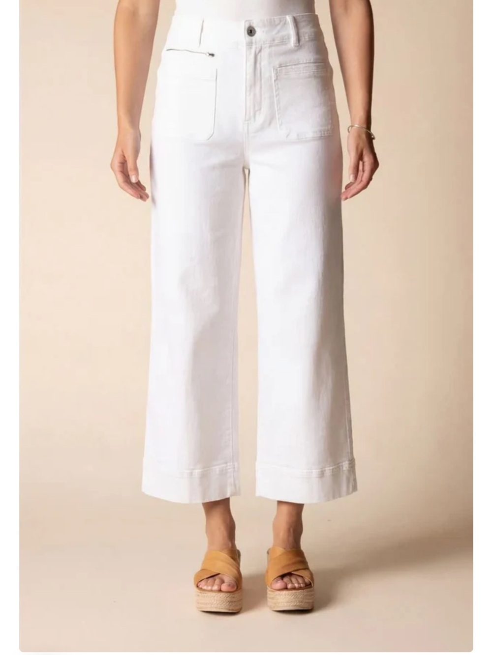 Habitat - White Cropped Jeans - 6
